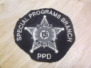 Cr18) Very Rare Old Us Secret Service Special Programs Branch Patch