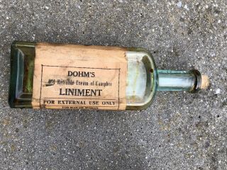 Antique Quack Liniment Medicine Bottle Man Or Beast Allentown Pa