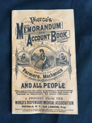 Vintage Pocket Calendar 1902 1903 Paper Pierces Account Book Farmers Mechanics