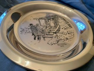 1975 Franklin Sterling Silver Plate,  Norman Rockwell “home For Christmas”