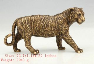 Retro Chinese Bronze Animal Tiger Mascot Collects Christmas Decoration Gift
