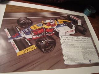 Williams / Nigel Mansell / Ici / Formula One / Motor Racing Poster