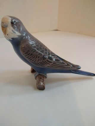 Bing And Grondahl (b&g) Parakeet,  Budgie,  Flawless Bird Figurine.  2210.