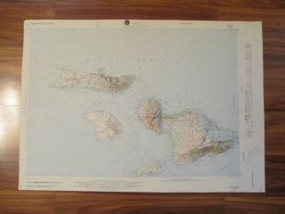 Vintage 1970 Hubbard Scientific Nf 4 - 16 Maui,  Hawaii 3 - D Relief Map,  Series 532p