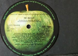 THE BEATLES THE BEATLES WHITE ALBUM 2LP APPLE (1968) TOP - OPENING MONO VG - PMC UK 3