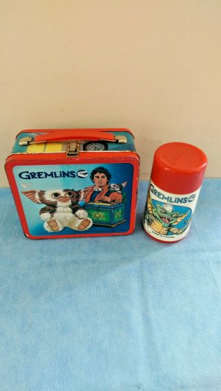 1984 Gremlins Metal Lunch Box With Thermos