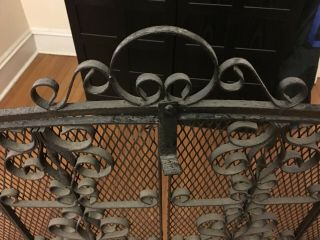 Vintage Cast Iron Fireplace Screen And Surround