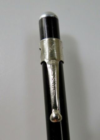 Vintage Reynolds Rocket Ballpoint Pen - black - Art Deco style? 3