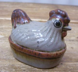 Chicken Hen Rooster Mexican Pottery Figural Figurine Mexico Small