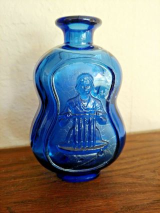 Daughter Of American Revolution Blue Glass Bottle