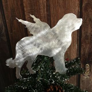 St.  Bernard Angel,  Christmas Tree Topper,  Holiday Decoration,  Aluminum
