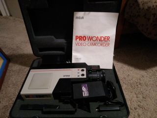 Vintage Retro Rca Cmr300 Pro Wonder Vhs Camcorder/was Recording /4 Batteries