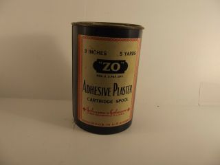 Vintage Johnson & Johnson Zo Adhesive Plaster Tape Tin Shape