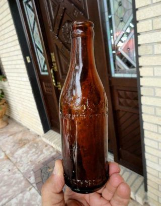 CHATTANOOGA TENNESSEE Coca Cola COKE SLUG Script AMBER Straight Side SODA BOTTLE 2