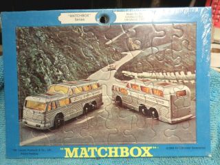 Mx35 1969 Bronner Matchbox Jigsaw Puzzles 5x7 " 60 Greyhound Bus