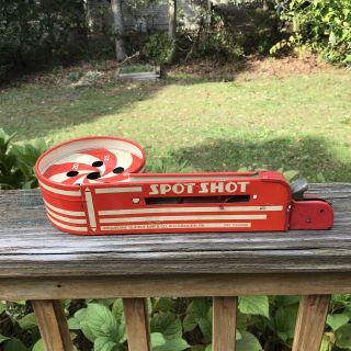 Vintage Spot Shot Art Deco Tin Marble Shooting Toy Game Wolverine Supply & Mfg