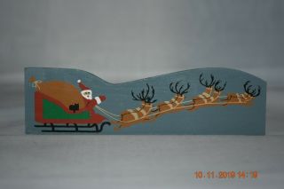 The Cat’s Meow Christmas Santa Sleigh And Reindeer Accessory.