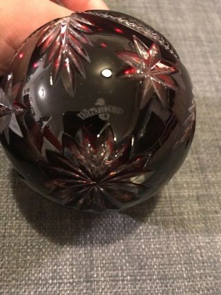 Waterford Crystal Winter Wonderland Red Ball with Hook Org box 3