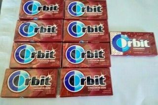 Orbit Cinnamon Gum - 9 Collector Packs - Discontinued Rare - Read