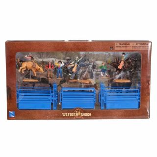 Gift Corral Deluxe Rodeo Play Set With Chutes,  Bulls,  And Cowboys - Assorted