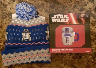 Star Wars R2 - D2 Ceramic Mug And Womans Torrid Winter R2 - D2 Hat Set