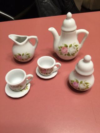 Vintage Miniature Doll House Royal Northfolk Tea Set 1:6 Scale