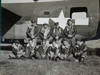 Wwii Us Army Air Force B - 24 Crew Photo Chatham Field,  Ga 1944 Staveley