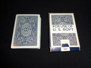 Arrco Playing Cards Deck Of Club Reno Pinochle No.  201 " For Use Of U.  S.  Gov 