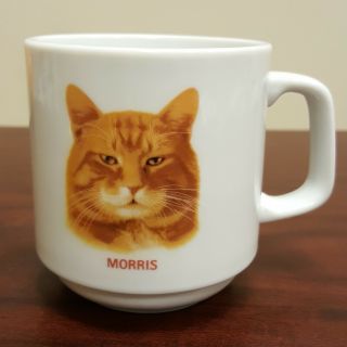 9 Lives Cat Food Morris The Cat Tabby White Coffee Mug Papel