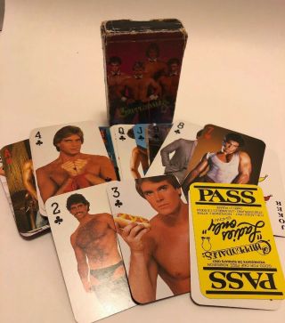 Vintage 1988 Chippendales Playing Cards With Ladies Only Pass Complete