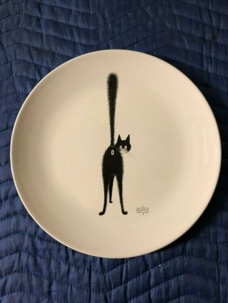 Albert Dubout Black Cat Third Eye 11 " Dinner Plate 2001