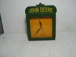 John Deere Wooden Wall Clock Battery Operated