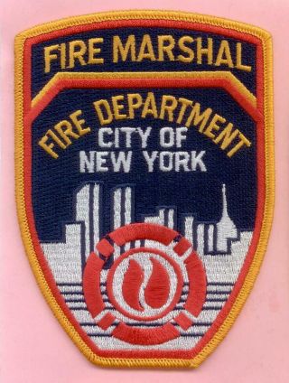York City Fire Marshall Shoulder Patch
