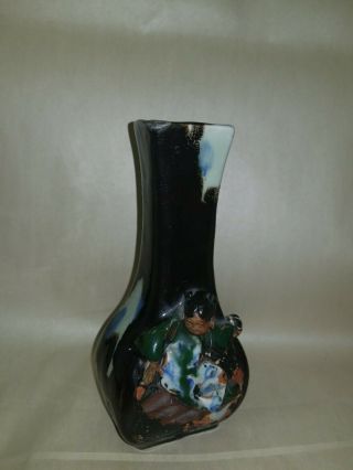 Antique Japanese Pottery Sumida Gawa Vase