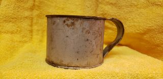 Antique / Vintage Galvanized Tin Cup Mug Cowboy Coffee Cup