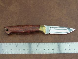 One Of A Kind Vintage Custom Handmade Knife And Tooled Sheath.  R.  Mousseau Maker