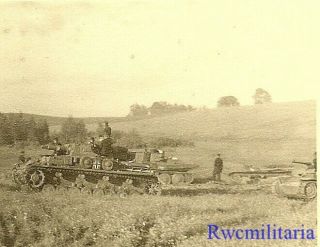 Best German Panzer Crew Topside On Pzkw.  Iv Tank Crossing Open Field