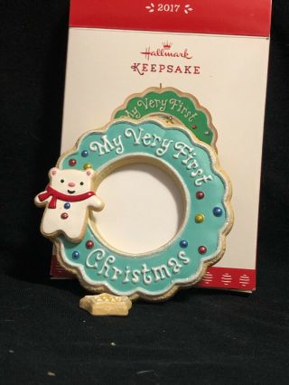 2017 Hallmark Keepsake Ornament “MY VERY FIRST CHRISTMAS” Tree Photo Holder 2