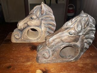 Telle M.  Stein The Stone Bunny Horse Head Wall Sconces 2001