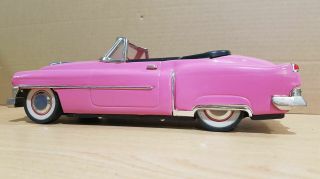 1950 Pink Cadillac Convertible Tin Friction Toy 1970s Made By Voiture China