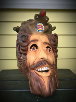 Burger King Full Head Adult Halloween Costume Vinyl Mask 2007 Rubies
