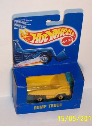 Hot Wheels Mattel Vintage Bw Blackwall Era Blue Card Box Dump Truck - Mib