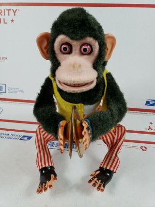 Vtg Jolly Chimp Clapping Cymbal Monkey Battery Toy Japan,  C.  K.  Parts Repair
