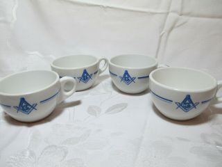 Vtg.  Masonic Dinnerware Royal Arch Warwick China (cups And Bowls)