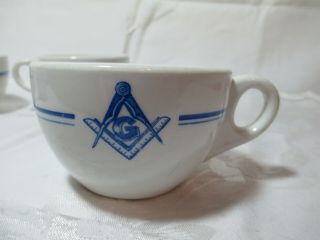 Vtg.  MASONIC Dinnerware Royal Arch Warwick china (cups and bowls) 2