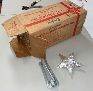 Vintage Evergleam Stainless Aluminum Christmas Tree 4ft Quality