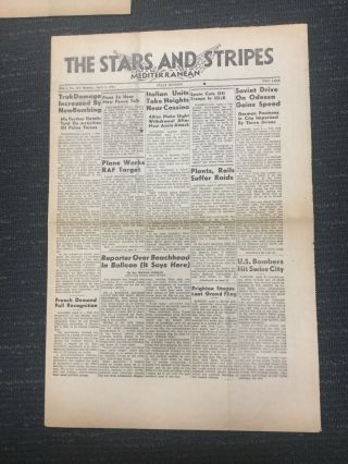 5 - Five World War II - Stars And Stripes Newspapers - 1944 Italy Editions 2