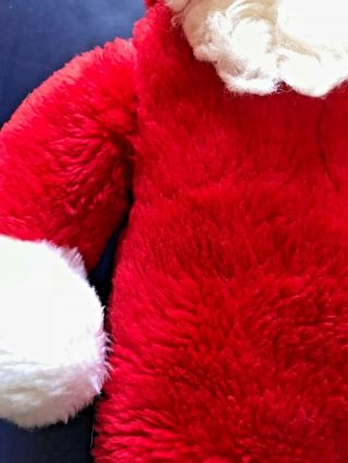 Vintage Plush Santa Claus Doll with Rubber Face 18 