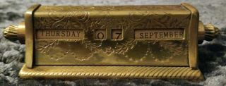 Anna Griffin Twos Company Brass Perpetual Calendar