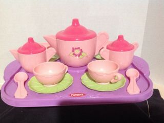 Playskool Magic Tea Party Color Change Cup Pot Sugar Bowl Fun Food Pretend Play